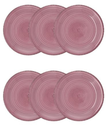 Quid Set de 6 platos postre Vita Peoni de gres 19 cm