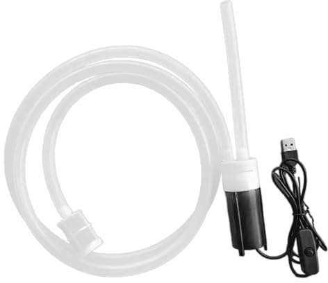 NONGYU Elektrische Siphon-Pumpen für Wein, Bier, Heimbrauen, abnehmbare Silikonteile, geräuscharmes Transfergerät, lebensmittelechter Siphon