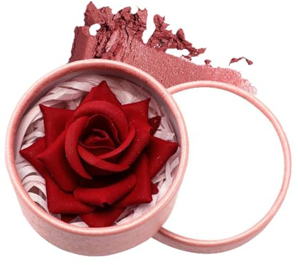 Blush pour joues – Blush fleur de pétale de rose 3D, poudre de fard à joues non grasse, rouge compact longue durée | Maquillage naturel pour le visage pour femmes, filles, fêtes, événements, mariages,