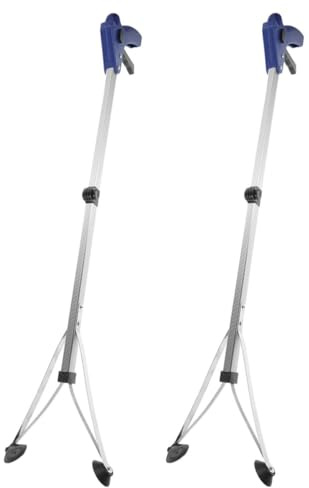 SUPVOX Pinza Riutilizzabile in Alluminio Pieghevole 83 Cm, Set 2 Pezzi, Strumento di Presa per Rifiuti Forza di Serraggio Elevata, Raccoglitore di Rifiuti Leggero per Giardino, Casa
