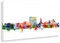 Kunstbruder Erlangen Stadt Skyline - Wandbild - Light (div. Größen) 3D 4cm- Kunst Druck auf Leinwand 40x80cm