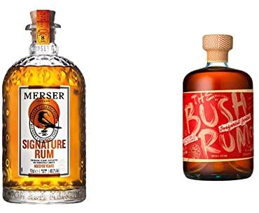NEW Merser Signature Rum 70cl | An Exquisite Blend of Caribbean Rums | Aged up to 8 years | Award Winning Rum | 40.2% ABV & The Bush Rum Co. Original Spiced Rum