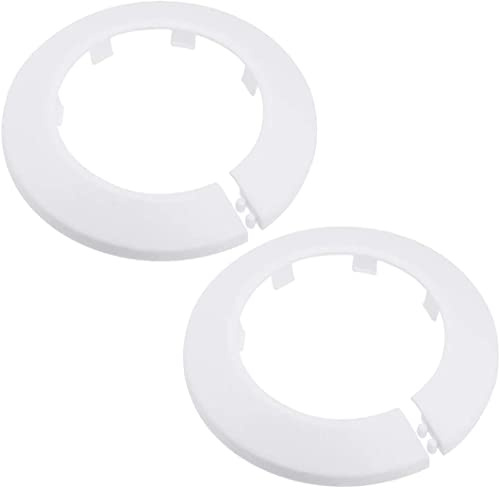 XYWHPGV 63-64 mm Pipe Cover Decoration PP Radiator Rosette Water Pipe Wall Cover White 2 Pieces (89d25 d4ad0 f832f bc5b7 7340f 09a50