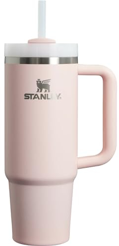 STANLEY Quencher H2.0 FlowState Trinkbecher, vakuumisoliert, aus Edelstahl mit Deckel und Trinkhalm, für Wasser, Eistee oder Kaffee (Blüteen, 1,2 Liter)
