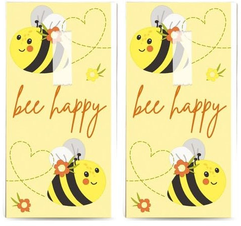 20 einzelne Taschentücher Tiermotive Frühlingsbiene. 2 Packungen mit 10 einzelnen Papiertaschentücher bedruckt als Geschenk.
