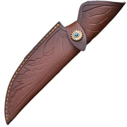 Eiflayn Etui Couteau,Cuir Double Épaisseur Etui Couteau Ceinture,Universel Etui Couteau Cuir,pour L'extérieur, La Chasse,Loisirs