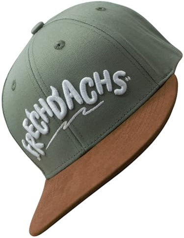 Kinder Snapback Cap Frechdachs (Junior, Kids, optimale Passform, Kappe, Jungs, Unisex) (DE/NL/SE/PL, Alter, Einheitsgröße, Grün)