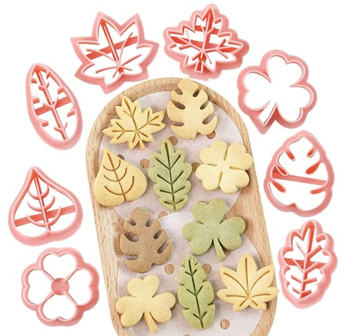Taglierina per biscotti a foglia – Stampo per biscotti a foglia per cuocere | Stampo | Foglie per biscotti fondente | Taglierina per dolci torte | Stampo pressabile per pasta di argilla