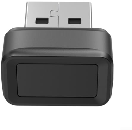 Lecteur d'empreintes digitales USB Gdfnmogo - Scanner biométrique - Reconnaissance tactile à 360° - Détection rapide 0,5 s - 10 empreintes digitales - Dispositif de sécurité informatique