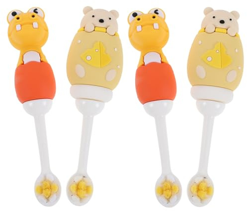 COLLBATH 4 Cepillos De Dientes Suaves Para Bebés Cepillos De Dientes Para Pequeños De Suaves Para Pequeños De Divertidos De De
