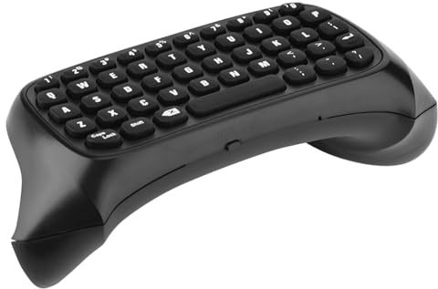 FOSA Keyboard, Chatpad Message Mini Game Keyboard 2.4G Receiver Keypad Chat Keyboard with Audio/Headset Jack for Game Controller Gamepad