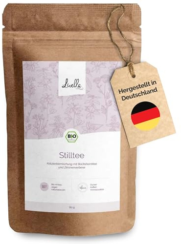 Livella Bio Kräuter Stilltee - Naturbelassen - 80g loser Kräutertee mit Bockshornkleesamen und Zitronenverbene - 100% Bio Stilltee - Bockshornklee Tee