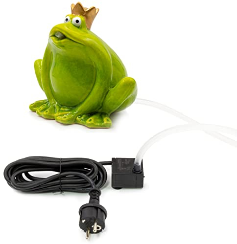 Blümelhuber Wasserspeier Frosch Figur - Frosch Deko Garten - Wasserspiel Garten Deko - Gartenteich Becken Figuren Teich Zubehör