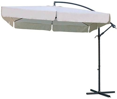 Briconess.com Ombrellone 2,5x2,5 mt da giardino beige con palo laterale Clelia