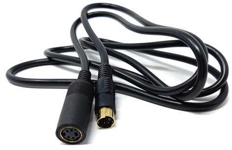 DRUT 1.5m S-Video Extension Cable, 4 Pin Mini Din (Male to Female) Lead Cord (5ft.)