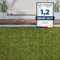 andiamo Kunstrasen Jever Outdoor Teppich wetterfest – Rasenteppich für Balkon & Terrasse, wasserdurchlässig mit Drainage-Noppen, robuster Balkon Bodenbelag in Grün – 133 x 800 cm