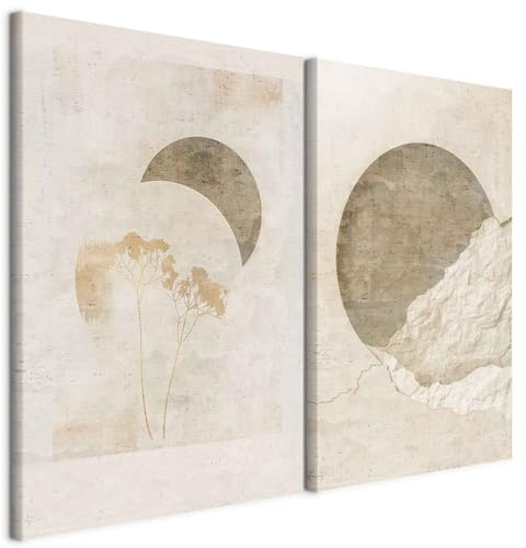 murando - Set De 2 Cuadros Insonorizado Modulares Fondo beige 120x90 cm