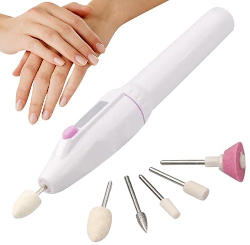 Fresa Per Unghie - Set Di 5 Teste Di Rettifica LIMAA Elettrica Per Unghie | Strumento Di Lucidatura Per Lime Per Unghie Elettrico Portatile Con Borsa Portaoggetti | Kit Per Pedicure Per La Cura Delle
