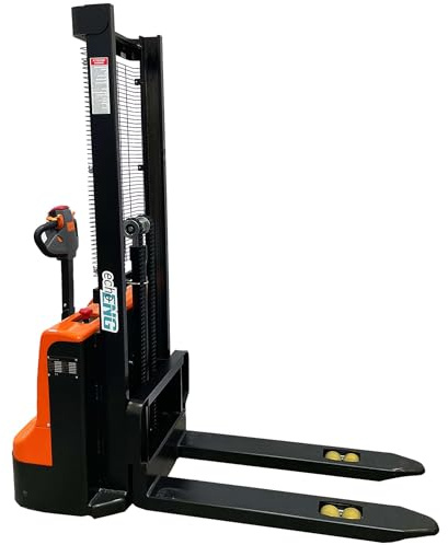 echoENG Carrello elevatore elettrico | Portata 1500 kg | Altezza di sollevamento 1600 mm | Ruote in PU | Lunghezza forche 1150 mm | Transpallet sollevatore elettrico per pallet