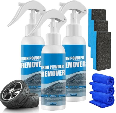 Car Rust Removal Spray, 2025 New Iron Powder Remover Car Rust Removal Spray, Instant Remover Cleaner, Multifunctional Paint Cleaner (3)