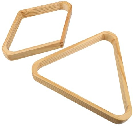 PRETYZOOM 2 Pezzi Triangoli per Biliardo in Legno Massello Rack per Palline Ball Accessori per Tavolo da Biliardo per Posizionamento Preciso e Uso Domestico e Professionale