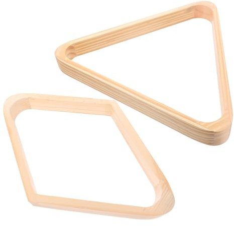 Happyyami Ensemble 2 Triangles de Billard en Bois Massif 57 CM Support Triangulaire pour Boules de Billard Accessoires Compatibles Snooker Usage Domestique et Professionnel