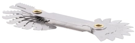 Calibre de paso de rosca, Medidor de paso rosca tornillo acero for sistema métrico (4-48) y pulgadas (0,5-7,0) 55 60 grados(55 Degrees Metric)
