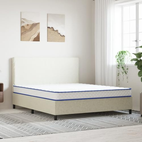 Zentexion minnesskum madrass 200 x 160 x 17 cm mjukt, 5 lager polyesteröverdrag, vändmadrass med viskoskum, för sovrum, gästrum, hotell, camping