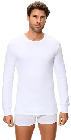 Abanderado Camiseta térmica de manga larga y cuello redondo Algodón de invierno Hombre x1