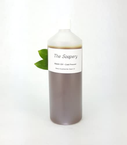 The soapery Huile de neem vierge pressée à froid non raffinée et 100 % naturelle 1 l