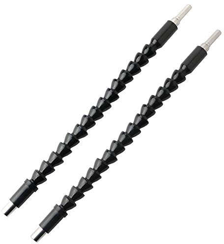 MAEXUS - Extensión de broca flexible, explorar extensiones flexibles para taladros, puntas eje kit destornillador hexagonal magnético brocas eléctricas, acabado fino (2 unidades