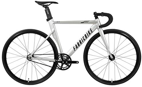 Bicicleta Fixie de 28, Cuadro de Aluminio y Horquilla de Carbono, L-58cm, Gris Espacial y Negro