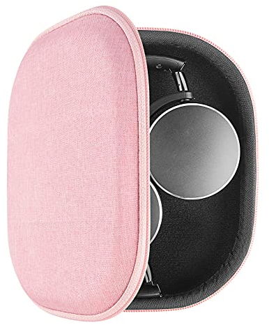 Geekria Éétui Rigide pour Casque AKG Y400 Wireless, Y50BT, Y45BT, N60NC, Y500, Étui Housse de Transport, Coque de Protection de Voyage (Rose)