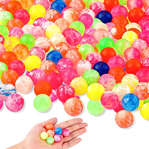 Sumind 200 Pieces Mini Bouncy Balls Bulk Small Bouncing Balls Assorted Color Neon for Birthday Present Teacher Rewards Carnival Prizes Outdoor Activities Bags Fillers