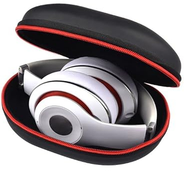 AONKE Étui de Protection Compatible avec Beats Dr. Dre Studio Pro, Studio3, Solo Pro, Solo4, Solo3, Solo2, Solo, Casque Supra-Auriculaire sans Fil (Fermeture éclair Rouge)
