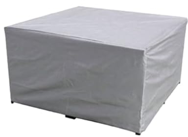 Abdeckung Gartenmöbel,Alle Größen,Abdeckhaube für Gartenmöbel und für rechteckige Sitzgarnituren,Rechteckige Für Gartentisch Möbelset, Anti-UV, Schwerlast 210D-Oxford Gewebe,Grau,123*61*72cm