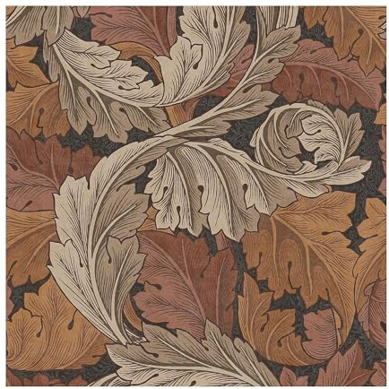 William Morris at Home Acanthus Burnt Orange Wallpaper | Paste the Wall | Orange Floral | Eco-Friendly