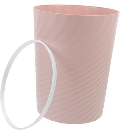KITANDOVE Poubelle Multifonction en Plastique Rose - Corbeille à Papier de Bureau, Conteneur à Déchets, Seau Baril