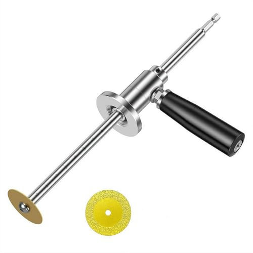 Cortador interior de tubos de PVC para taladro, profundidad de corte ajustable de 7 pulgadas, cortador de acero inoxidable para PVC, madera, vidrio y más, cortador de tuberías para fontanería y