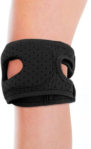 Gosknor Knästödsbygel, Patella Knäkompressionsärmlindning för Kvinnor Män Knäskålssenstöd Rem Justerbar Knäband för Löpning av Basketträning Meniskrivning