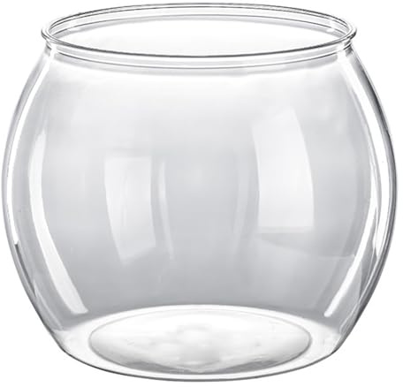 Ciotola per pesci in plastica, Ciotole per pesci in plastica 6, 3'' Diametro Trasparente Ciotola per rossi Vaso infrangibile Piccolo acquario per fioriera Terrario Tavolo da ufficio
