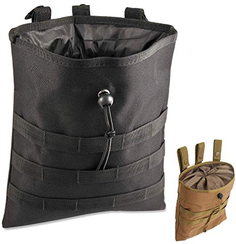 Gexgune Molle System Taktische Molle Dump Magazintasche Jagd Recovery Bag Drop Pouch Military Zubehör (Schwarz)