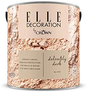 ELLE Decoration by CROWN 2.5L Flat MATT Emulsion Paint - Delicately Dark No 568