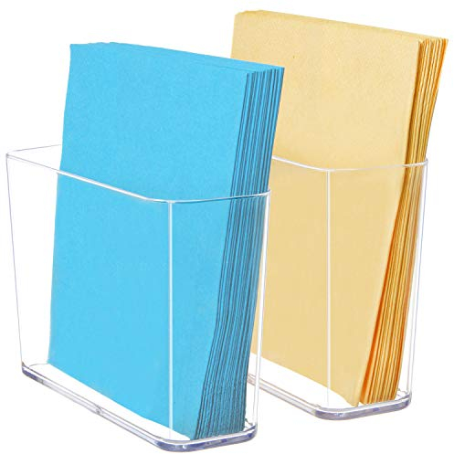 Youngever Wiederverwendbare, transparente Kunststoff-Serviettenhalter, Serviettenhalter, 2 Stück