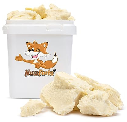 Sheabutter unraffiniert Bio 1kg - Shea butter für Haut & Haar - intensive Feuchtigkeitspflege auf Naturbasis - Sheabutter aus Afrika - UEBT zertifiziert - (1kg Eimer)