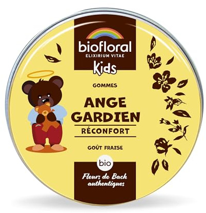 BIOFLORAL KIDS - Ange Gardien - BIO - Réconfort - Fleurs de Bach Authentiques - Sans Alcool - 45g