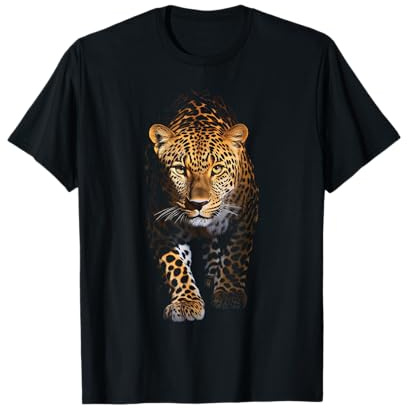 Leopard Portrait Animal Illustration Art Leopard T-Shirt