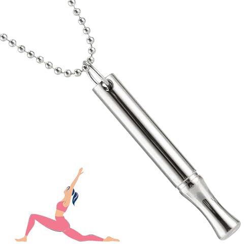 YUGUOLAN Rauchentwöhnung, Raucherentwöhnung, Kette Mit Pfeife, Halskette Rauchfrei, Rauchentwöhnung Rauchfreikette, Atemkette Rauchentwöhnung Edelstahl, Für Meditation Entspannung Beruhigung