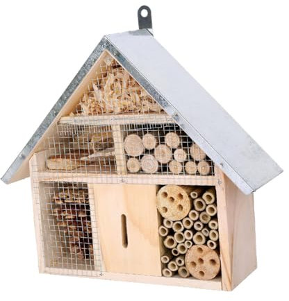 Sharplace Maison d'abeille en Bois, nichoir de Jardin, décoration de Jardin Naturelle, Pratique, Papillon, hôtel, Habitat Suspendu pour Arbre de clôture
