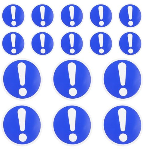 SEWACC Lot de 4 Autocollants D'avertissement Pvc 5x5 Cm, Panneau D'avertissement Exclamation Adhésif pour Machines, Étiquettes de Sécurité Résistantes pour Surfaces Lisses Usage